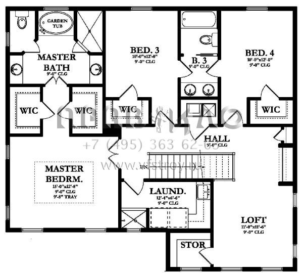 Проект двухэтажного дома с гаражом на три и более машин в современном стиле S5-258 (3978-00053)