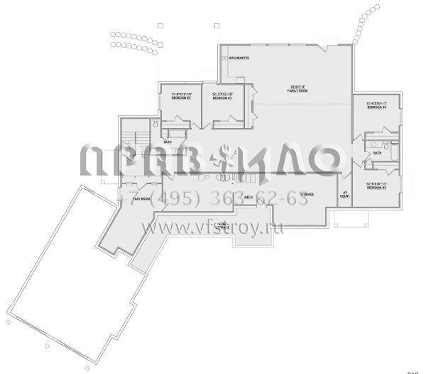 Проект двухэтажного дома с гаражом на три и более машин в современном стиле S5-740 (8768-00124)