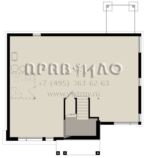 Проект одноэтажного дома без гаража в современном стиле S5-102 (034-01228)