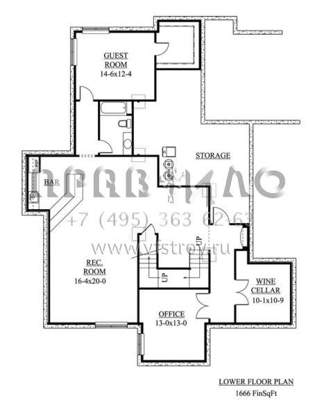 Проект двухэтажного дома с гаражом на три и более машин в современном стиле S5-528 (5631-00054)