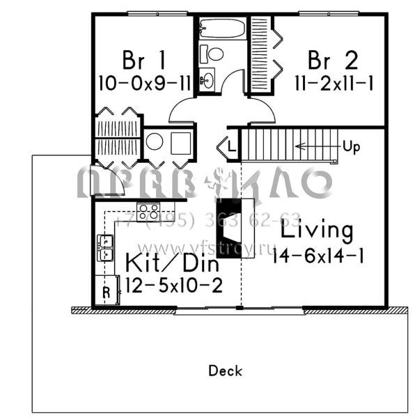 Проект двухэтажного дома без гаража в современном стиле S5-117 (5633-00409)