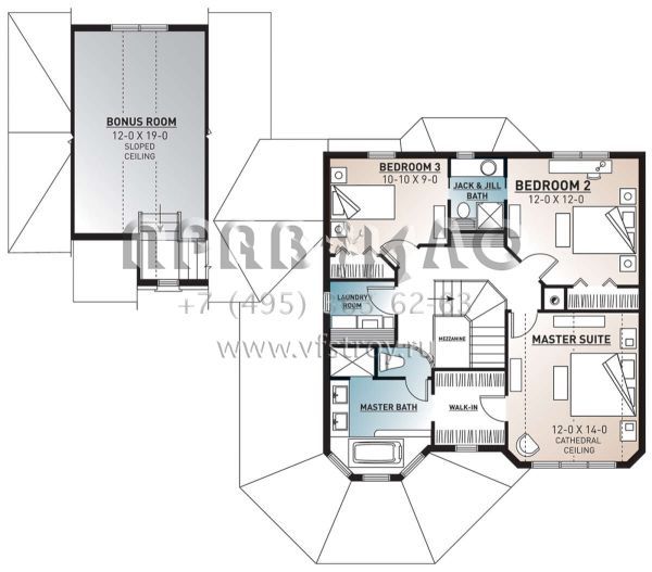 Проект двухэтажного дома с гаражом на одну машину в английском стиле S5-180 (034-00051)