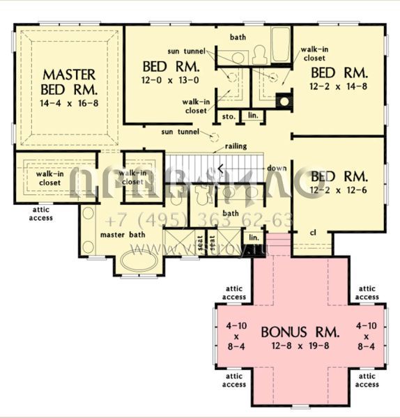 Проект двухэтажного дома с гаражом на две машины в стиле Ранчо S5-272 (2865-00324)