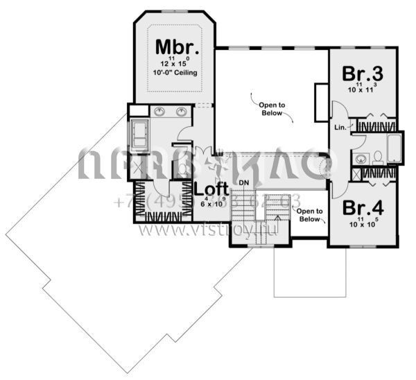 Проект двухэтажного дома с гаражом на три и более машин в прибрежном стиле S5-232 (963-00143)