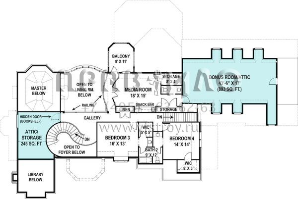 Проект двухэтажного дома с гаражом на три и более машин в английском стиле S5-443 (4195-00030)