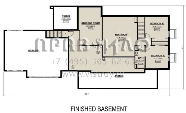 Проект двухэтажного дома с гаражом на три и более машин в современном стиле S5-273 (1958-00026)