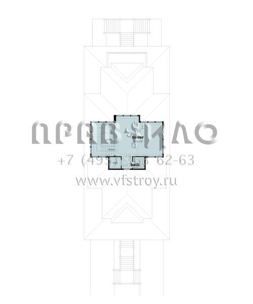 Проект трехэтажного дома с гаражом на три и более машин в прибрежном стиле S5-435 (028-00189)