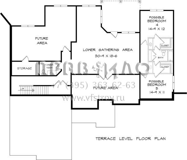 Проект одноэтажного дома с гаражом на две машины в стиле Ранчо S5-254 (6082-00132)