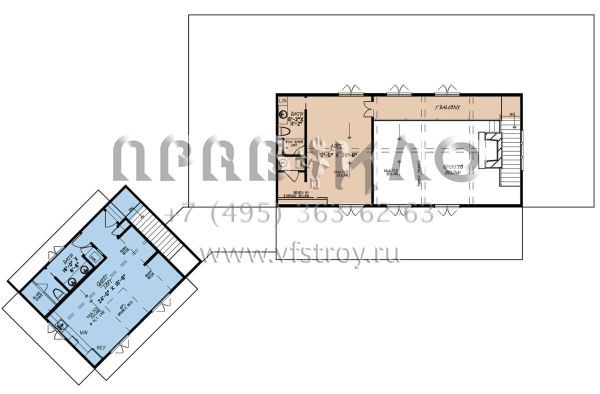 Проект двухэтажного дома с гаражом на две машины в стиле Шале S5-250 (8318-00127)