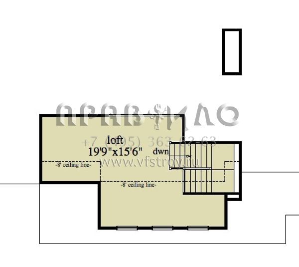 Проект двухэтажного дома с гаражом на две машины в стиле Ранчо S5-361 (957-00047)