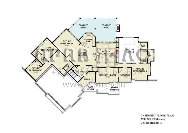 Проект одноэтажного дома с гаражом на три и более машин в американском стиле S5-351 (699-00094)