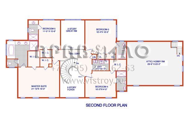Проект двухэтажного дома с гаражом на две машины в стиле Особняк S5-412 (033-00133)