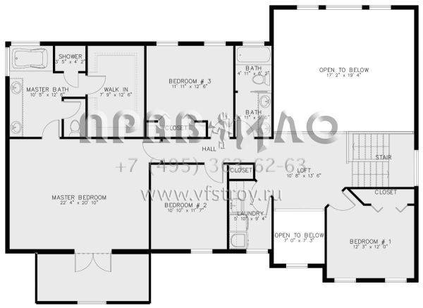 Проект двухэтажного дома с гаражом на две машины в стиле Ранчо S5-317 (2802-00021)