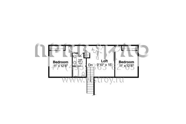 Проект двухэтажного дома с гаражом на две машины в стиле Ранчо S5-206 (035-00786)