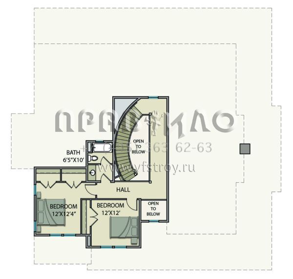 Проект двухэтажного дома с гаражом на две машины в стиле Ранчо S5-312 (3571-00002)