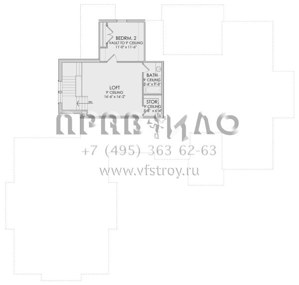 Проект двухэтажного дома с гаражом на три и более машин в современном стиле S5-287 (6422-00069)