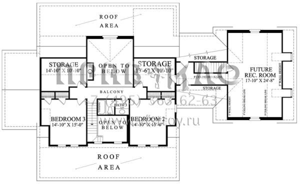 Проект двухэтажного дома с гаражом на две машины в стиле Ранчо S5-278 (7922-00222)