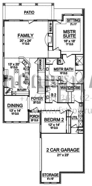 Проект двухэтажного дома с гаражом на две машины в английском стиле S5-300 (5445-00064)
