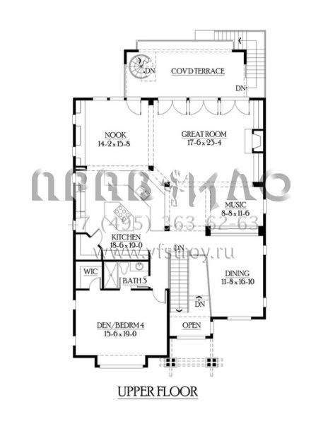 Проект двухэтажного особняка с гаражом на три машины S5-311 (341-00127)