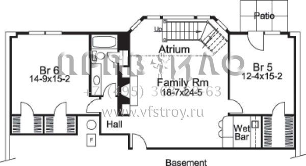 Проект одноэтажного дома с гаражом на две машины в стиле Ранчо S5-303 (5633-00082)