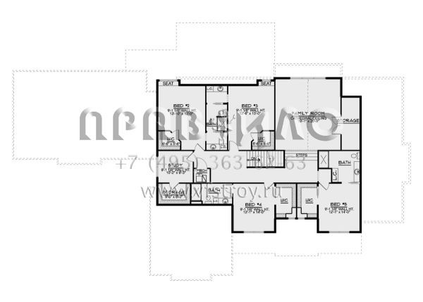 Проект двухэтажного дома с гаражом на три и более машин в современном стиле S5-483 (5032-00096)