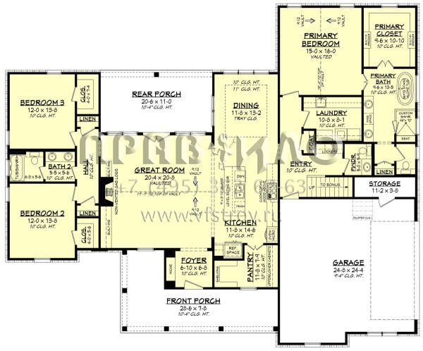Проект одноэтажного дома с гаражом на две машины в современном стиле S5-226 (041-00246)