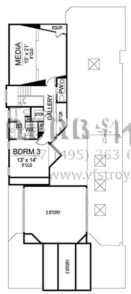 Проект двухэтажного дома с гаражом на две машины в современном стиле S5-380 (5445-00258)