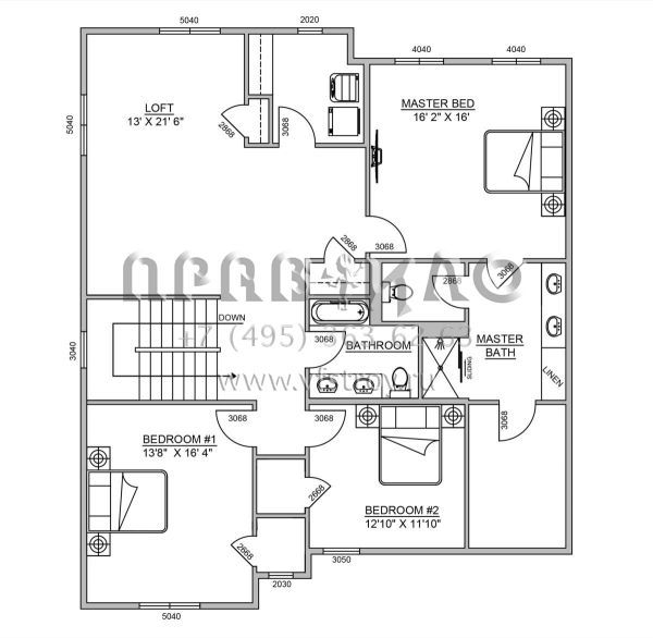 Проект двухэтажного дома с гаражом на две машины в современном стиле S5-296 (8326-00004)