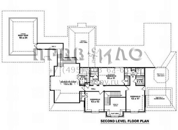 Проект двухэтажного дома с гаражом на три и более машин в английском стиле S5-457 (053-02152)