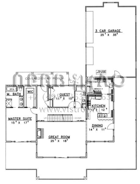 Проект двухэтажного дома с гаражом на три и более машин в современном стиле S5-381 (039-00340)