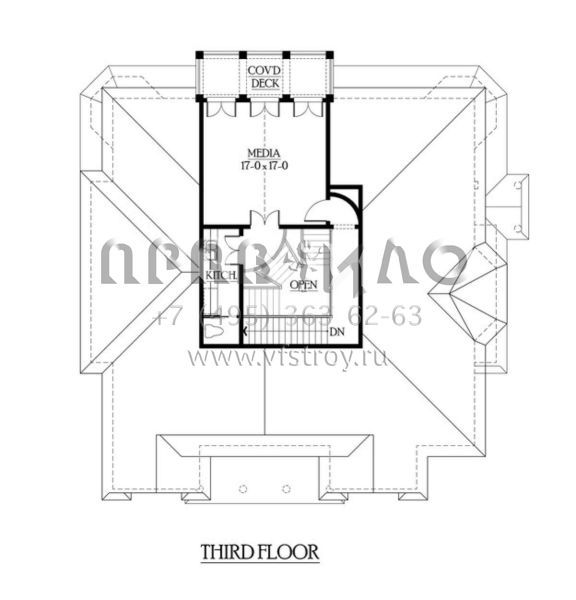 Проект двухэтажного дома с гаражом на три и более машин в американском стиле S5-455 (341-00282)