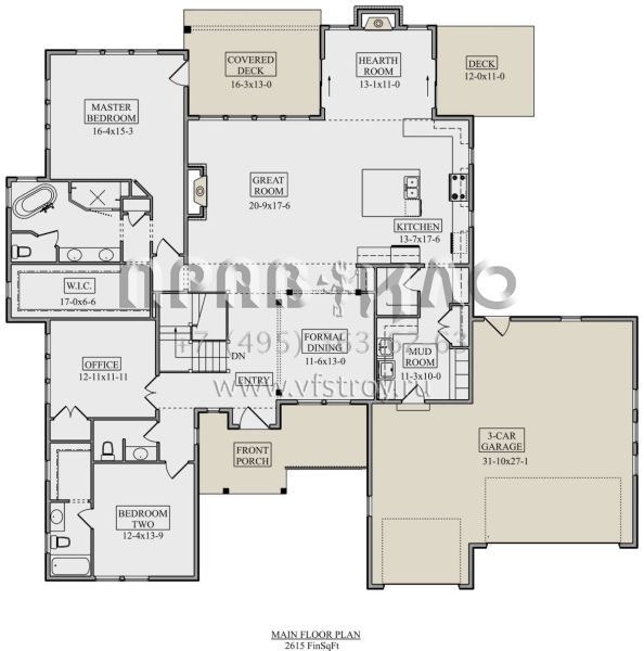 Проект одноэтажного дома с гаражом на три и более машин в американском стиле S5-243 (5631-00113)