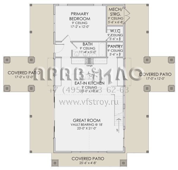 Проект двухэтажного дома без гаража в стиле БарнХаус S5-175 (6422-00080)