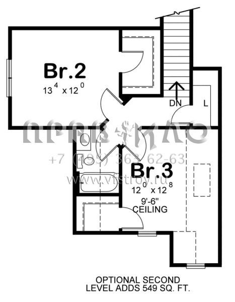 Проект одноэтажного дома с гаражом на три и более машин в стиле Ранчо S5-194 (402-01556)