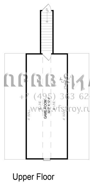 Проект двухэтажного дома с гаражом на три и более машин в стиле Ранчо S5-243 (110-00229)