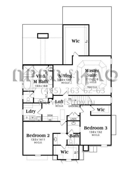 Проект двухэтажного дома с гаражом на две машины в английском стиле S5-335 (009-00201)