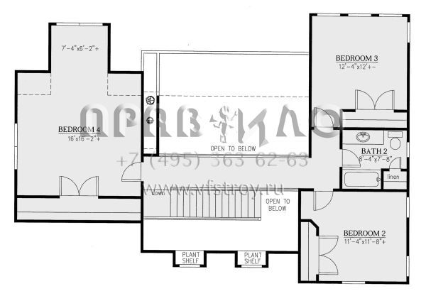 Проект двухэтажного дома с гаражом на две машины в стиле Ранчо S5-258 (286-00095)