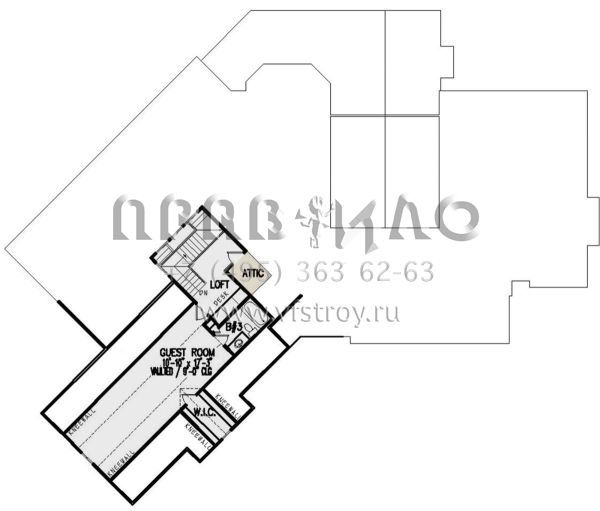 Проект одноэтажного дома с гаражом на три и более машин в американском стиле S5-291 (699-00093)