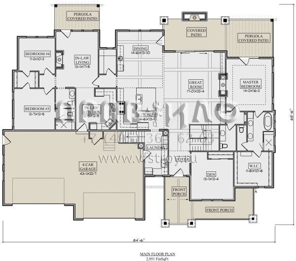 Проект двухэтажного дома с гаражом на три и более машин в современном стиле S5-312 (5631-00147)