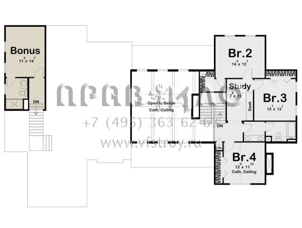 Проект двухэтажного дома с гаражом на две машины в современном стиле S5-290 (963-00615)