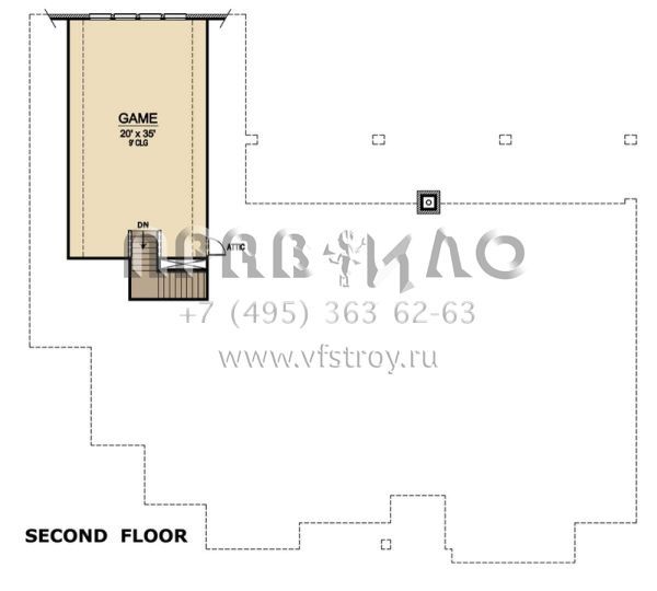 Проект одноэтажного дома с гаражом на три и более машин в английском стиле S5-414 (5445-00220)