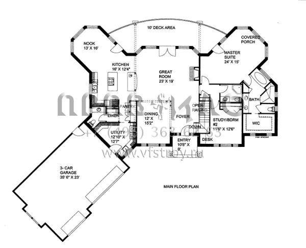 Проект одноэтажного дома с гаражом на три и более машин в скандинавском стиле S5-480 (039-00568)