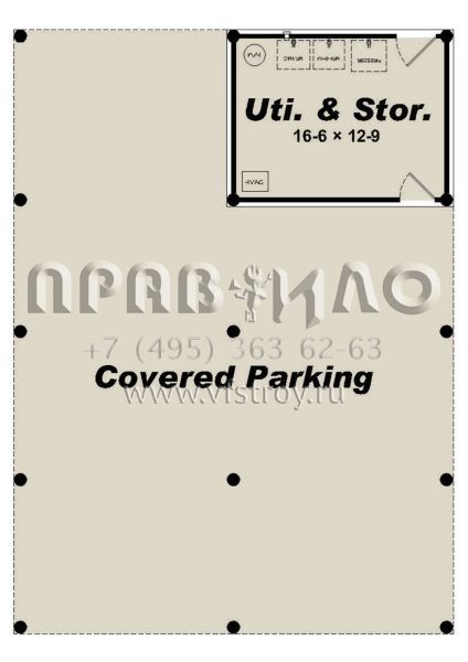 Проект одноэтажного дома с гаражом на две машины в прибрежном стиле S5-118 (940-00252)