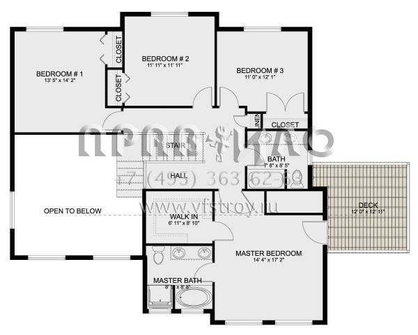 Проект двухэтажного дома с гаражом на три и более машин в американском стиле S5-215 (2802-00068)