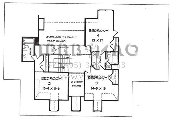 Проект двухэтажного дома с гаражом на две машины в стиле Ранчо S5-262 (6082-00102)