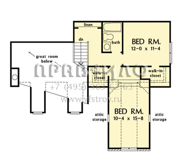 Проект двухэтажного дома с гаражом на две машины в стиле Ранчо S5-153 (2865-00258)