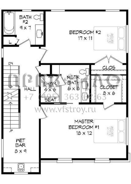 Проект трехэтажного дома с гаражом на одну машину в современном стиле S5-214 (940-00123)