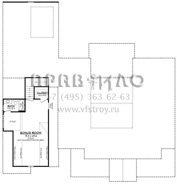 Проект одноэтажного дома с гаражом на три и более машин в американском стиле S5-275 (041-00303)