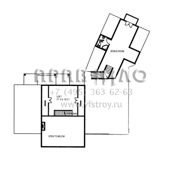 Проект двухэтажного дома с гаражом на три и более машин в современном стиле S5-381 (039-00521)