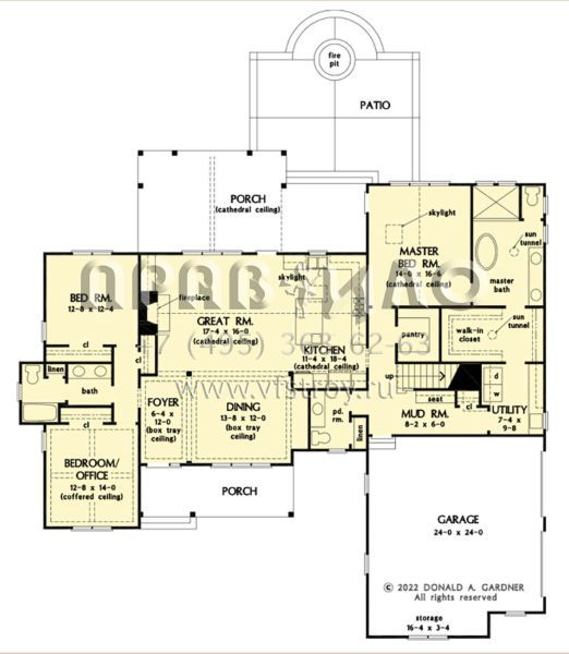 Проект одноэтажного дома с гаражом на две машины в современном стиле S5-214 (2865-00301)